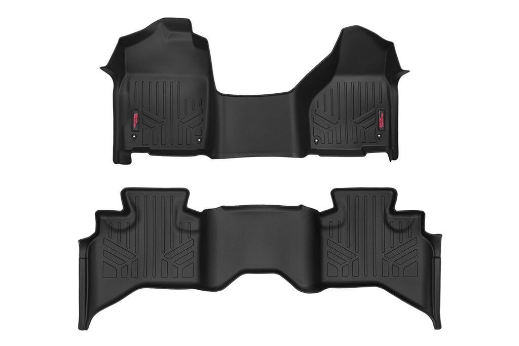 Ram 1500 Classic Floor Mats - Front + Rear - Rough Country - One Piece - '19-'23